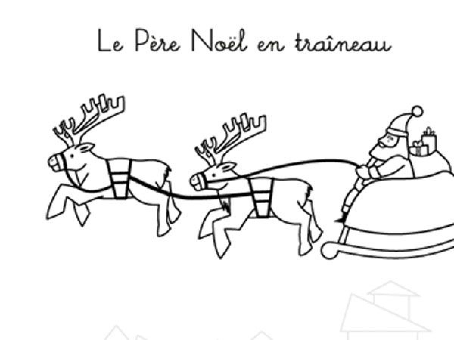 Traineau Pere Noel Dessin / Coloriage Le Traineau Du Pere Noel Dessin