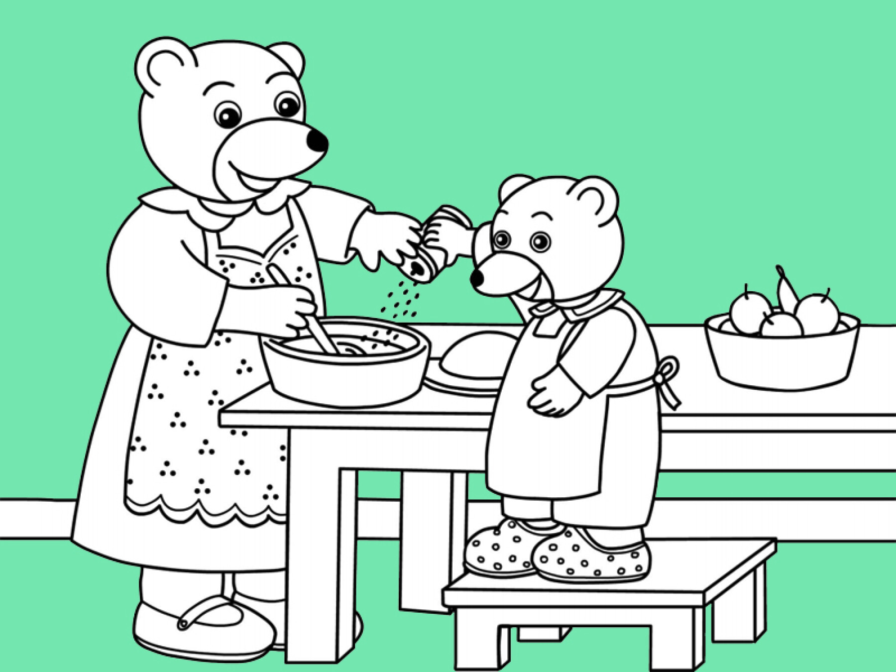 Coloriages Petit Ours Brun