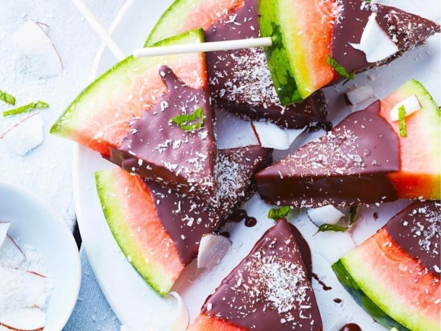 Sucettes De Pasteque Au Chocolat